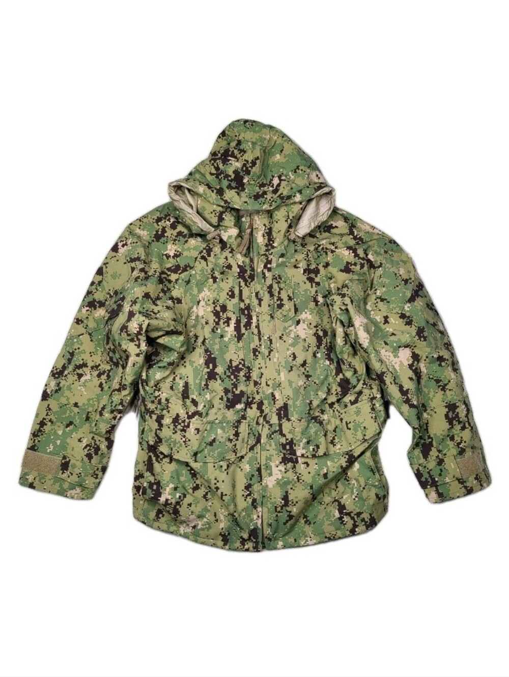 US Navy Parka Working Type III Gore-Tex Camo Waterproof Jacket Hood Medium Short